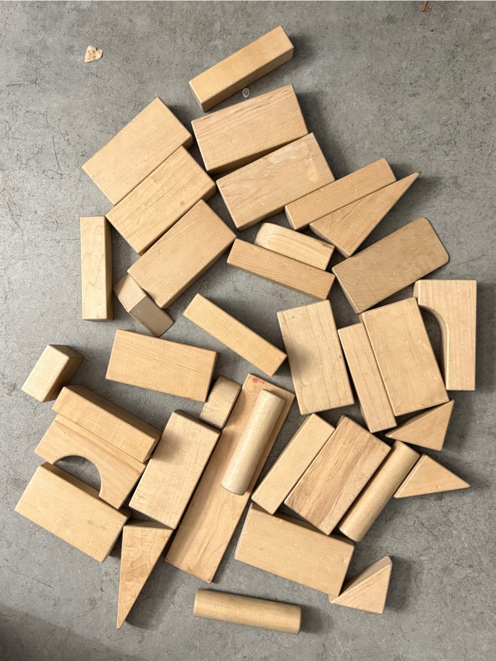 36pc hard wood blocks
